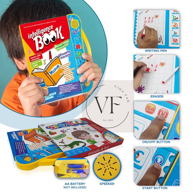 Educational gift book for toddlers with writing and audio practice